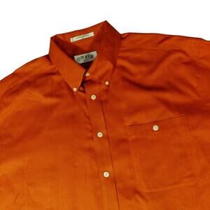 Orvis Vintage Hong Kong 90s Brown Button Up Long Sleeve Shirt Men's XXL